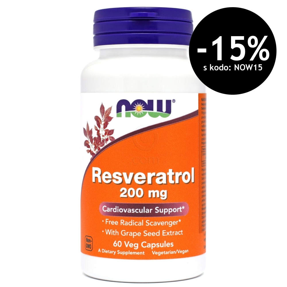 Resveratrol 200 mg NOW, kapsule (60 kapsul)